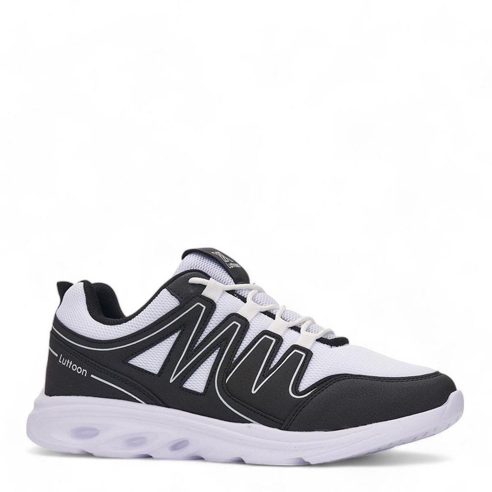LUTTOON Spor Anrk 4156 Siyah Beyaz