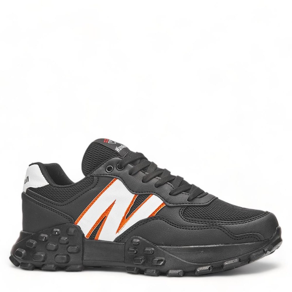 WANDERFULL Spor Anrk 4196 Siyah Beyaz Oranj