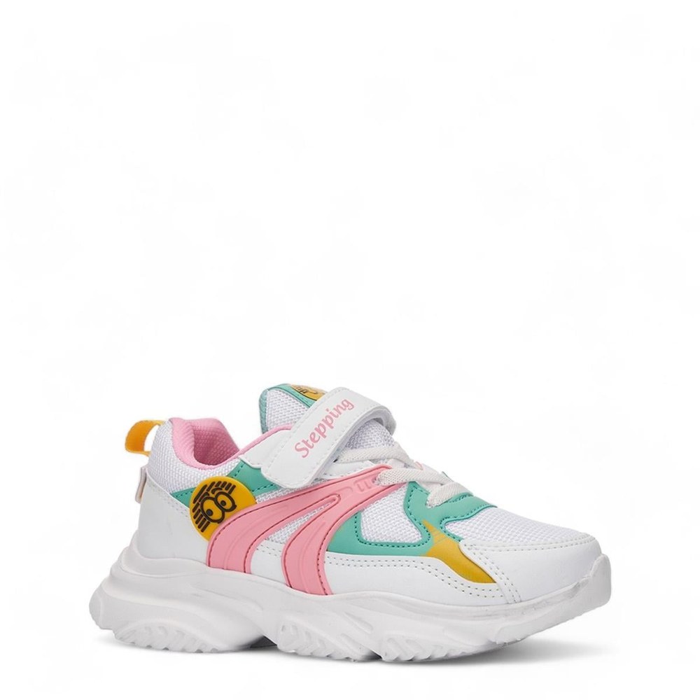 Stepping Spor Anrk 2024 Beyaz Pembe Sarı