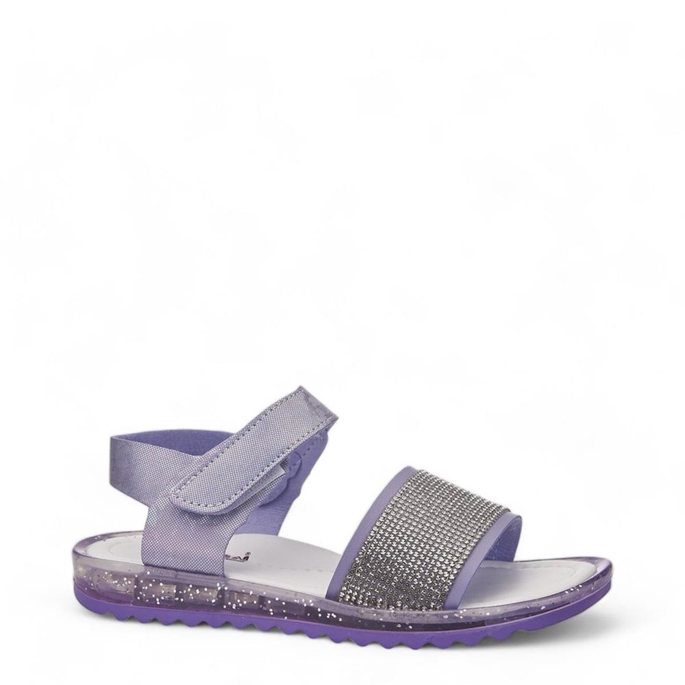 ARZEN Sandalet 015 2 Lila Simli Taşlı