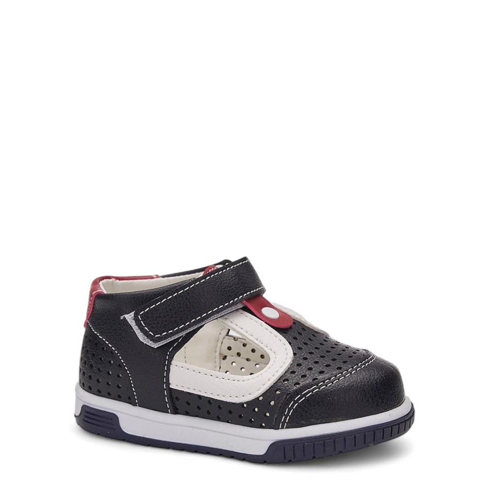ARZEN Sandalet 025 8 Laci Beyaz Kırmızı 19-21