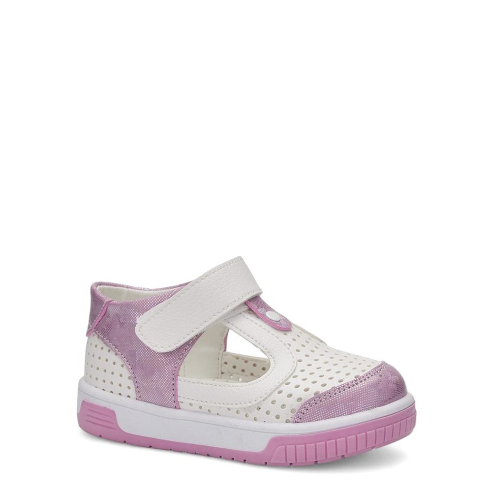 ARZEN Sandalet 030 6 Beyaz Pembe