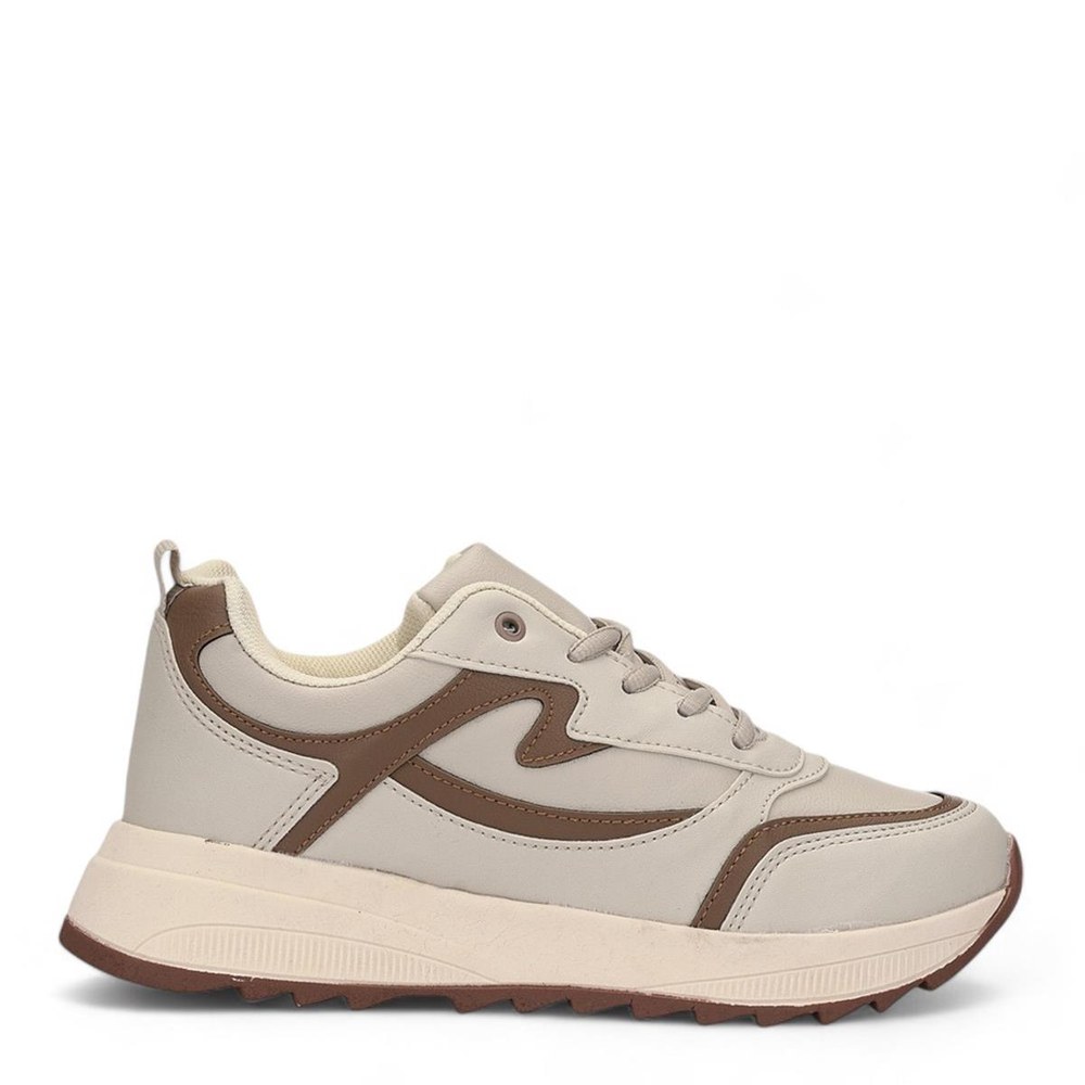 Queen Step Z Spor Cilt 4077 Bej Kahve