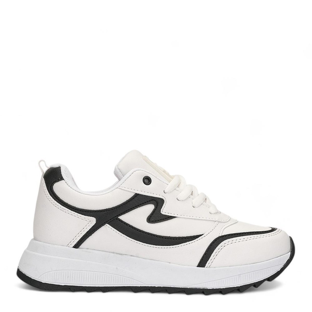 Queen Step Z Spor Cilt 4077 Beyaz Siyah