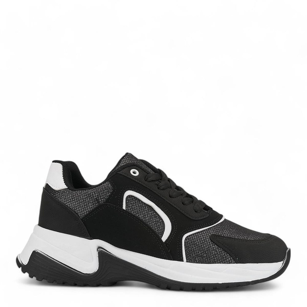 TEMPO Spor Simli Cilt 9782 Siyah Beyaz Beyaz