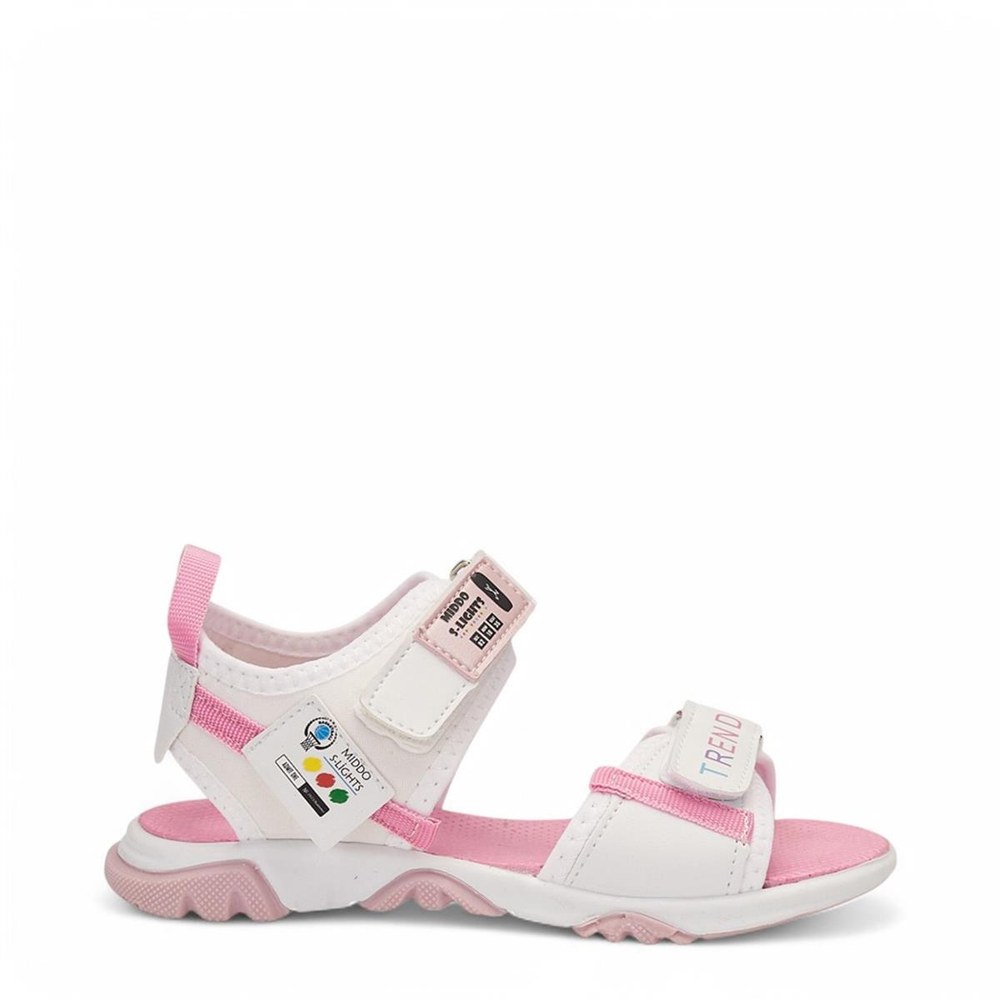 MİDDO KİDS F Sand Şeritli Beyaz Pembe