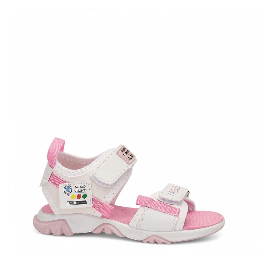 MİDDO KİDS P Sand Şeritli Beyaz Pembe