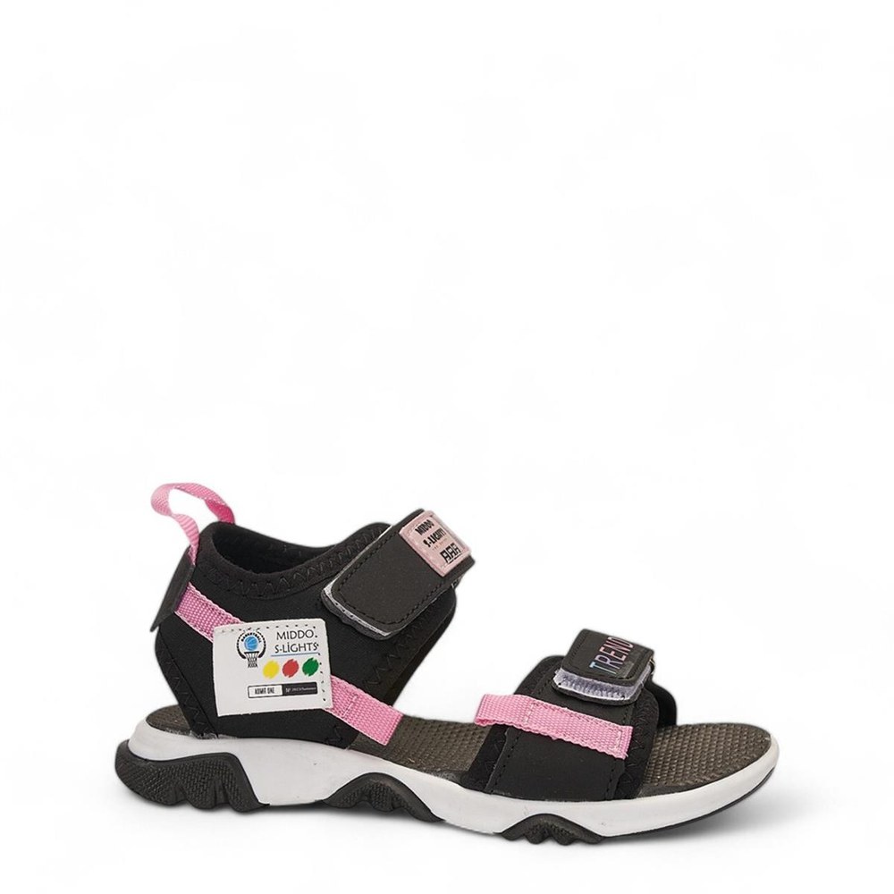 MİDDO KİDS P Sand Şeritli Siyah Pembe