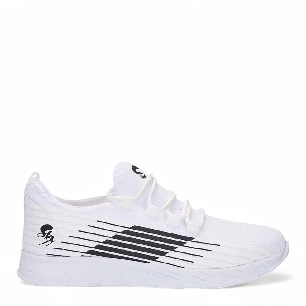 SKY BLUE G Spor Triko 001 Beyaz Siyah