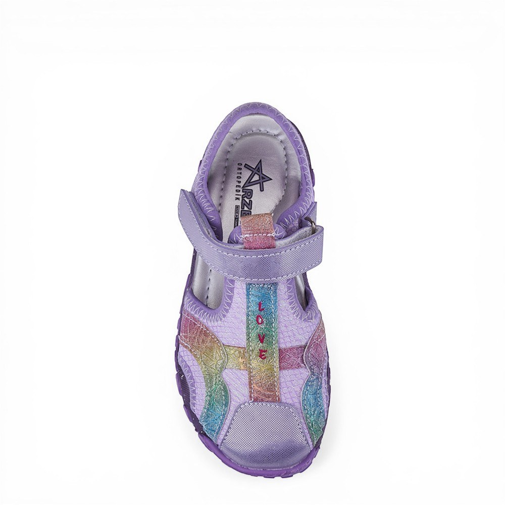 ARZEN Sandalet 610 Lila Gökkuşağı
