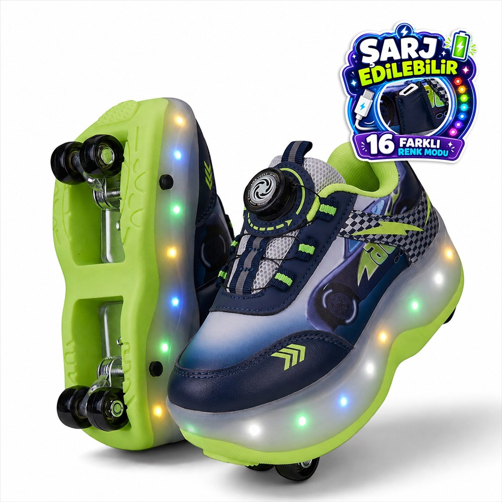 PANTER KİDS F Spor Paten 001 Laci Yeşil (1)