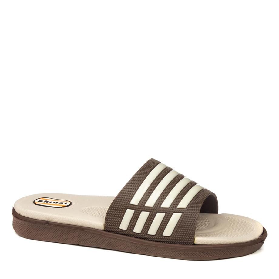 AKINAL Terlik E155-002 Kahve Bej