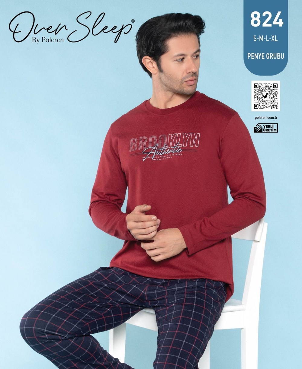 Over Sleep Erkek Poleren Pijama Takım