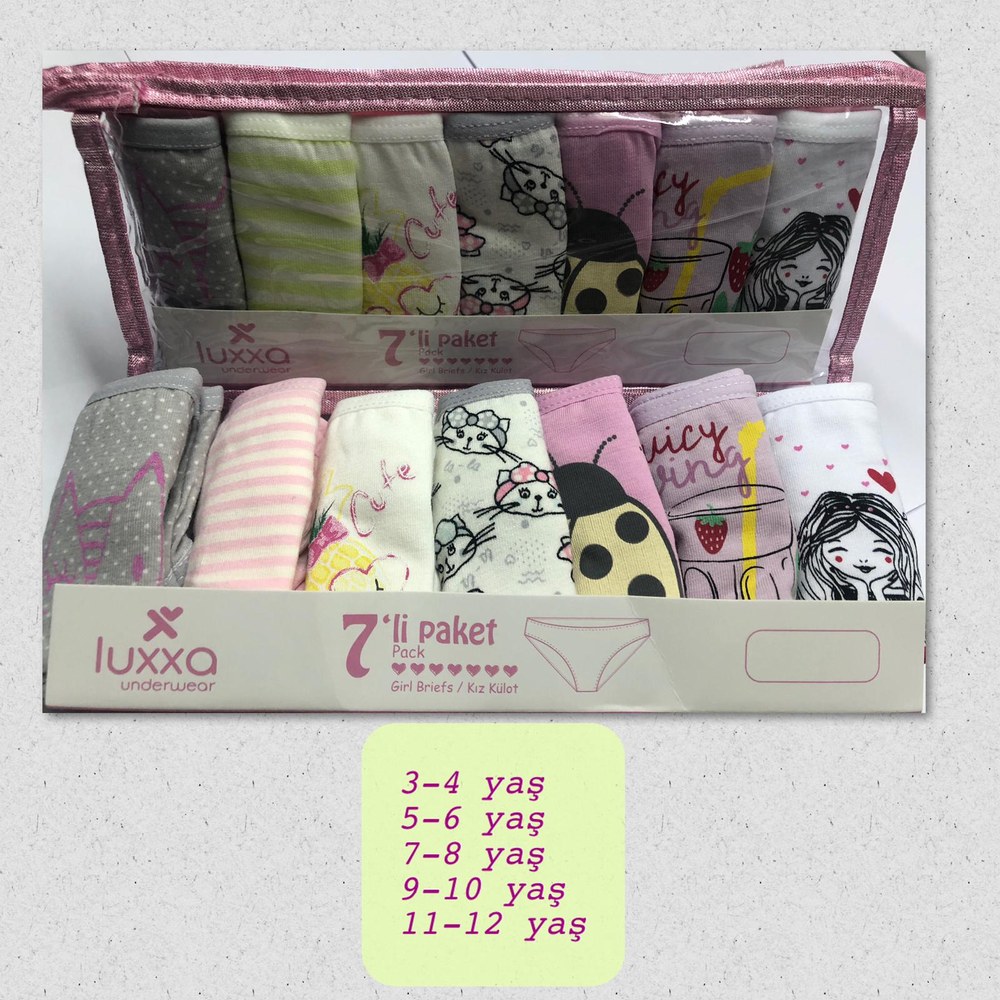 Luxxa 5819X 7'Lİ Kız Çocuk Külot