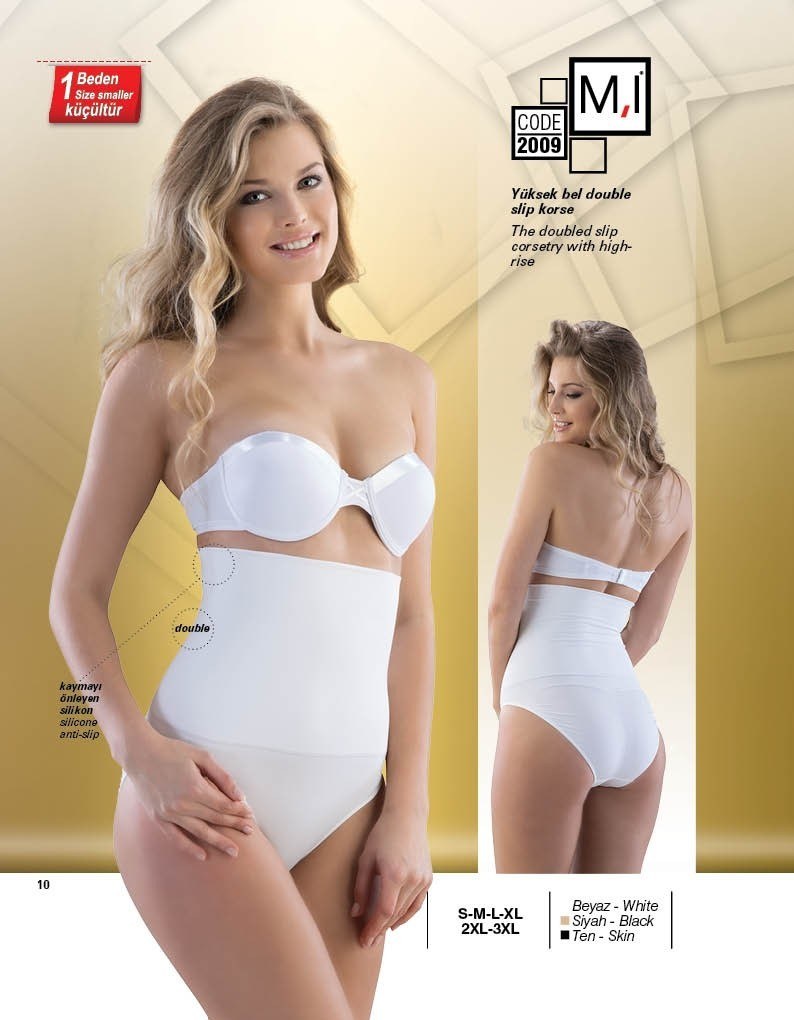 Emay 2009 Dikişsiz Double Slip Korse