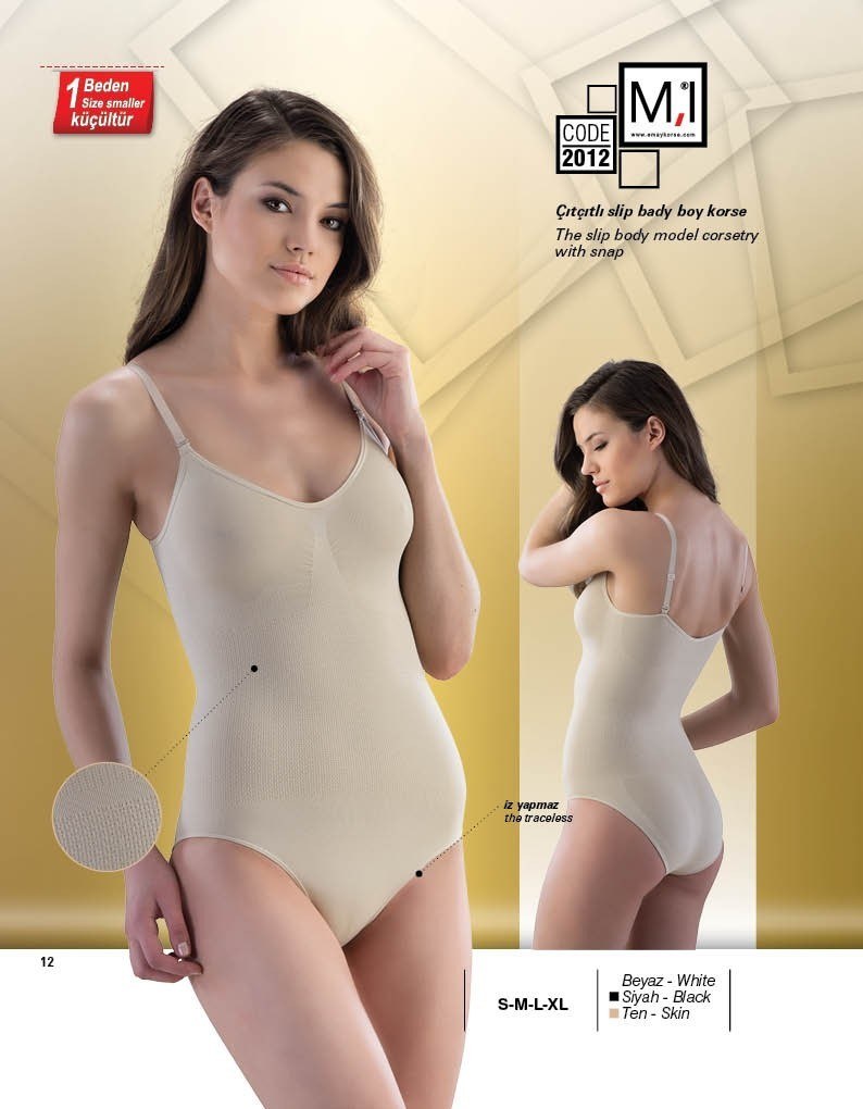 Emay 2012 Dikişsiz Slip Askılı Body Korse