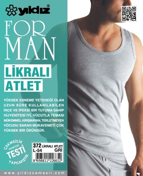 Yıldız 372 Formen Gri Likralı Atlet
