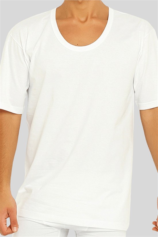Yıldız 335 Erkek Modal Licra Tshirt Beyaz
