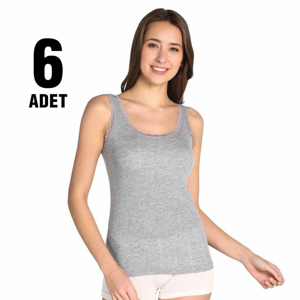 Berrak 8104 Geniş Askılı Bayan Atlet 6'lı