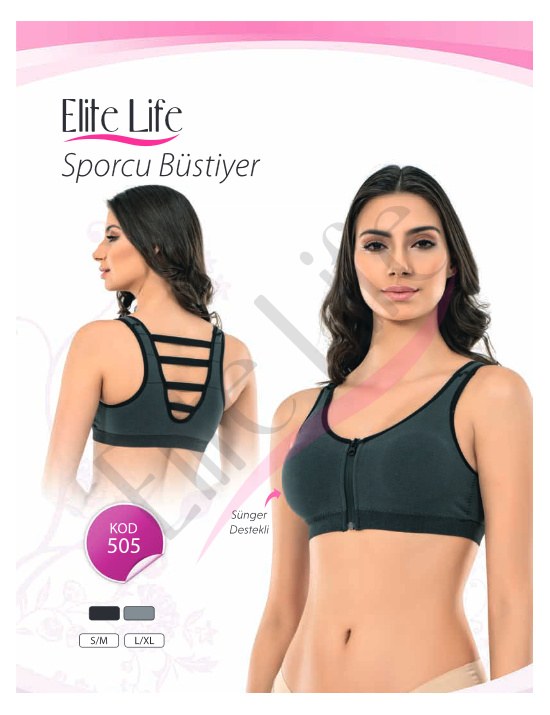 Elıte Lıfe 505 Bayan Fermuarlı Sporcu Büstiyer