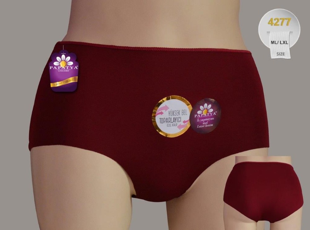 Papatya 4277 Yuksek Bel Bıkını Lazer Kesım