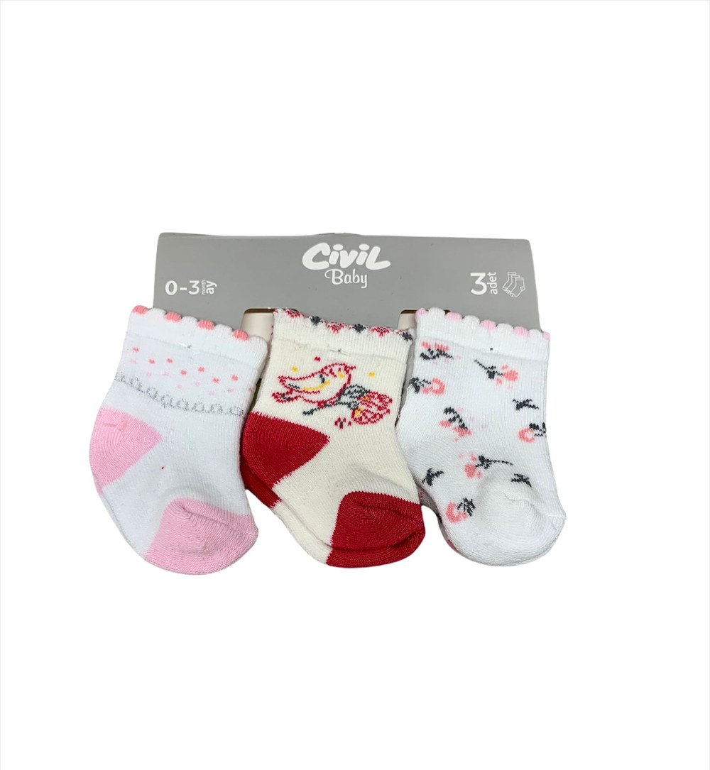 Gündem Civil Bebe Havlu Çorabı Paket 3'LÜ