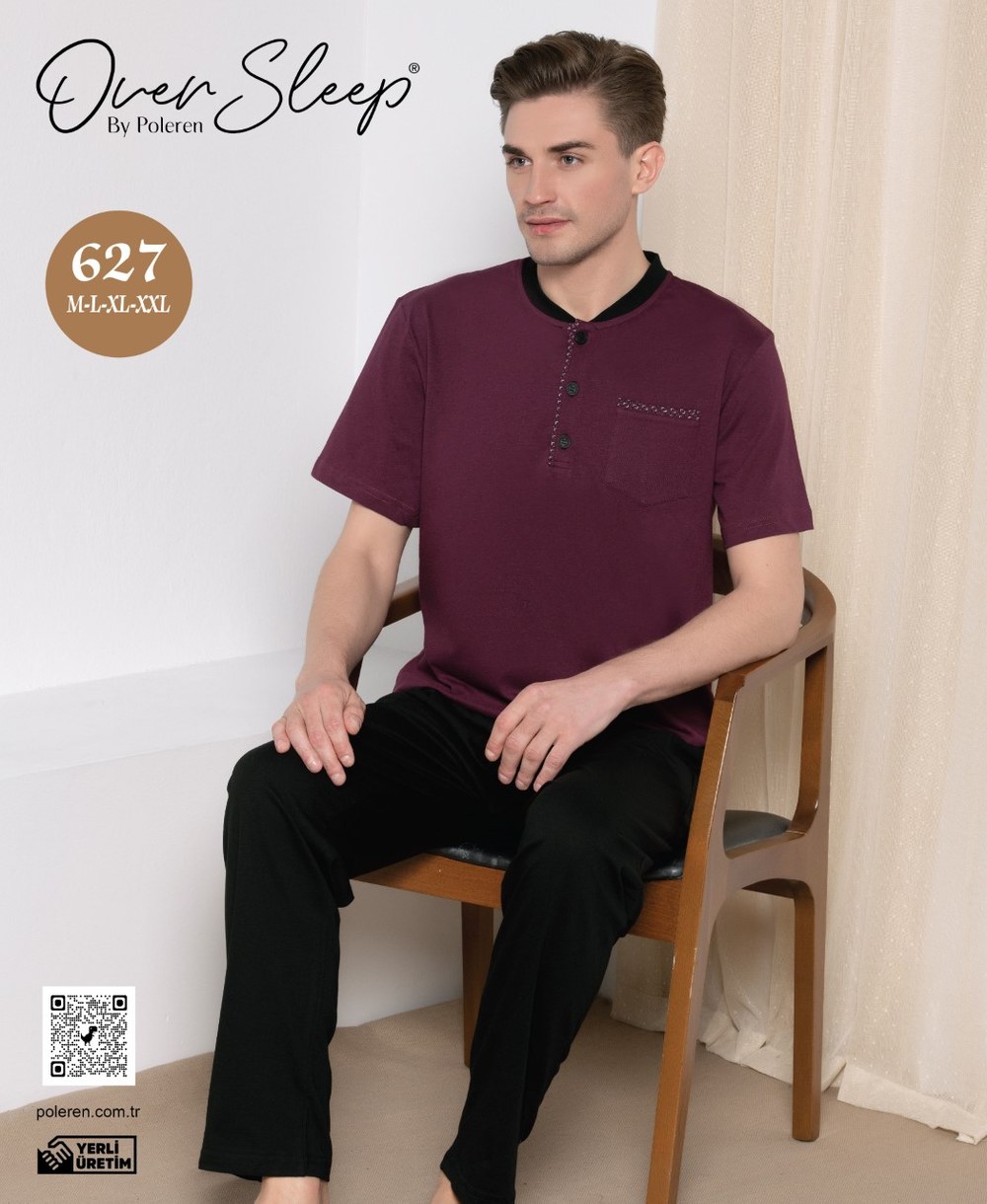 Over Sleep Erkek Poleren Pijama Takım