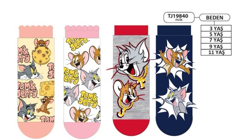 Tom And Jerry Patik Çorap