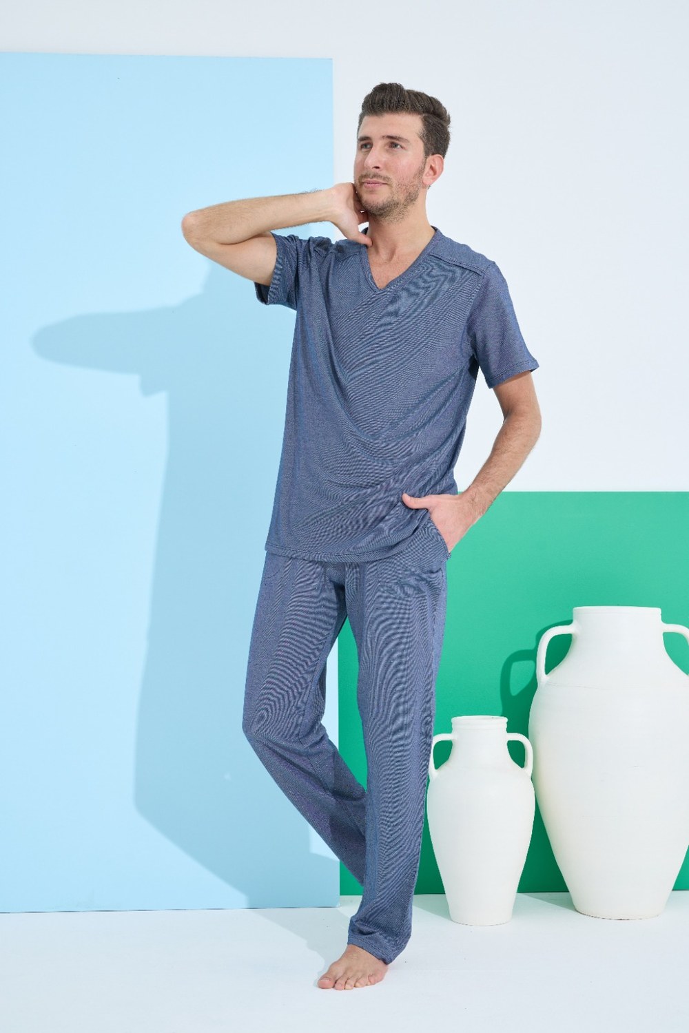 Elitol 9801-9 Erkek Kısa Kol Pijama Takım