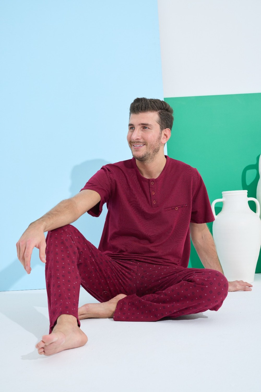 Elitol 9801-8 Erkek Kısa Kol Pijama Takım