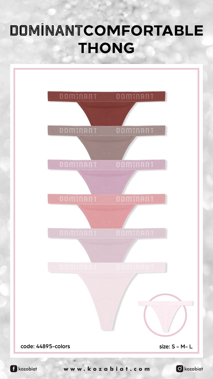 Kozabiat Domınat 44895 Bayan Tanga 10'LU Colors