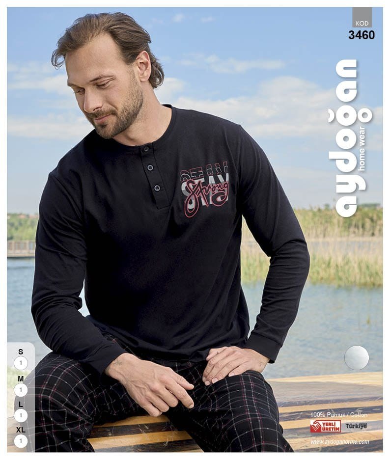 Aydoğan 3460 Bay Suprem U.Kol Pijama Takım