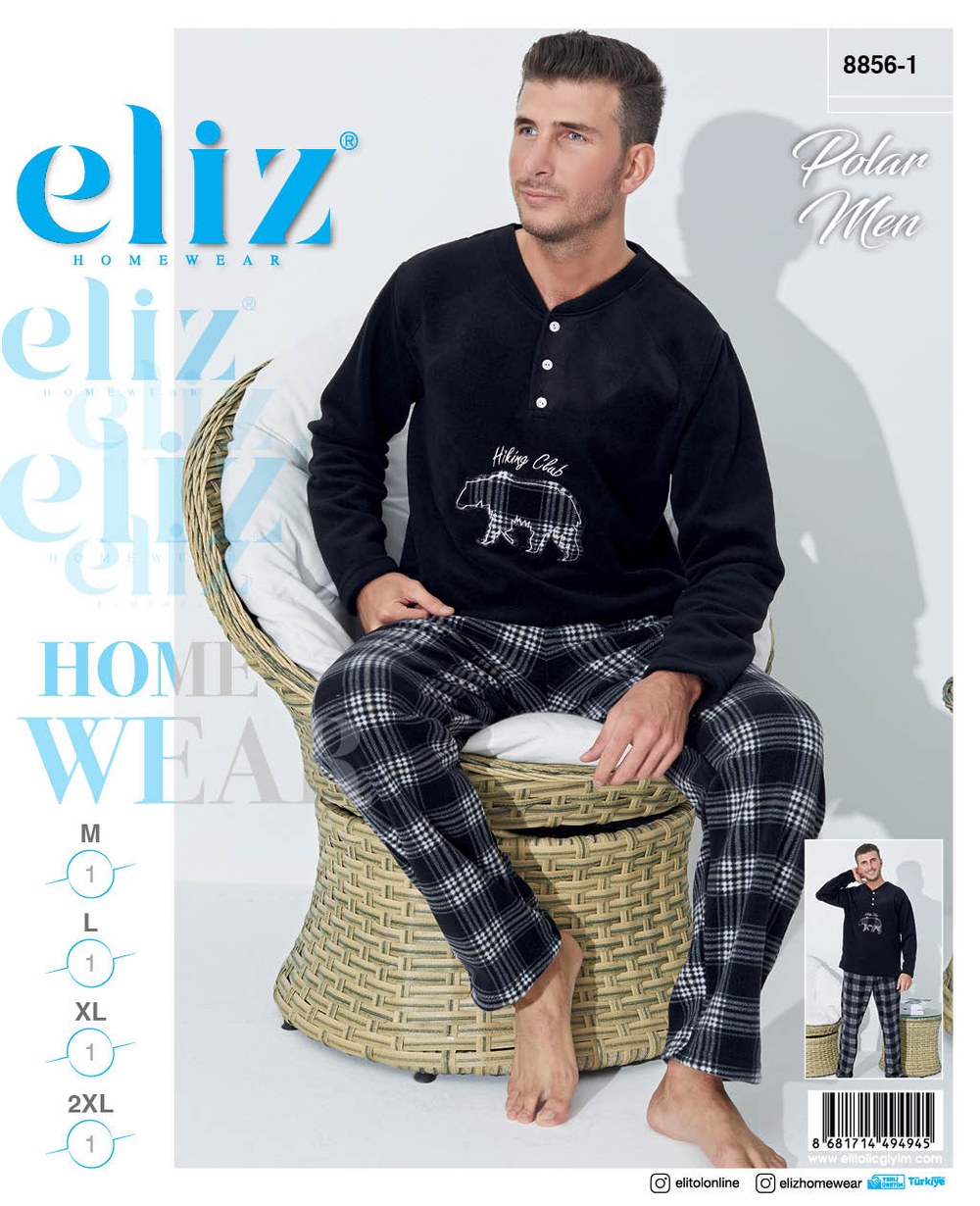 Eliz 8856-1 Erkek Polar Pijama Takım