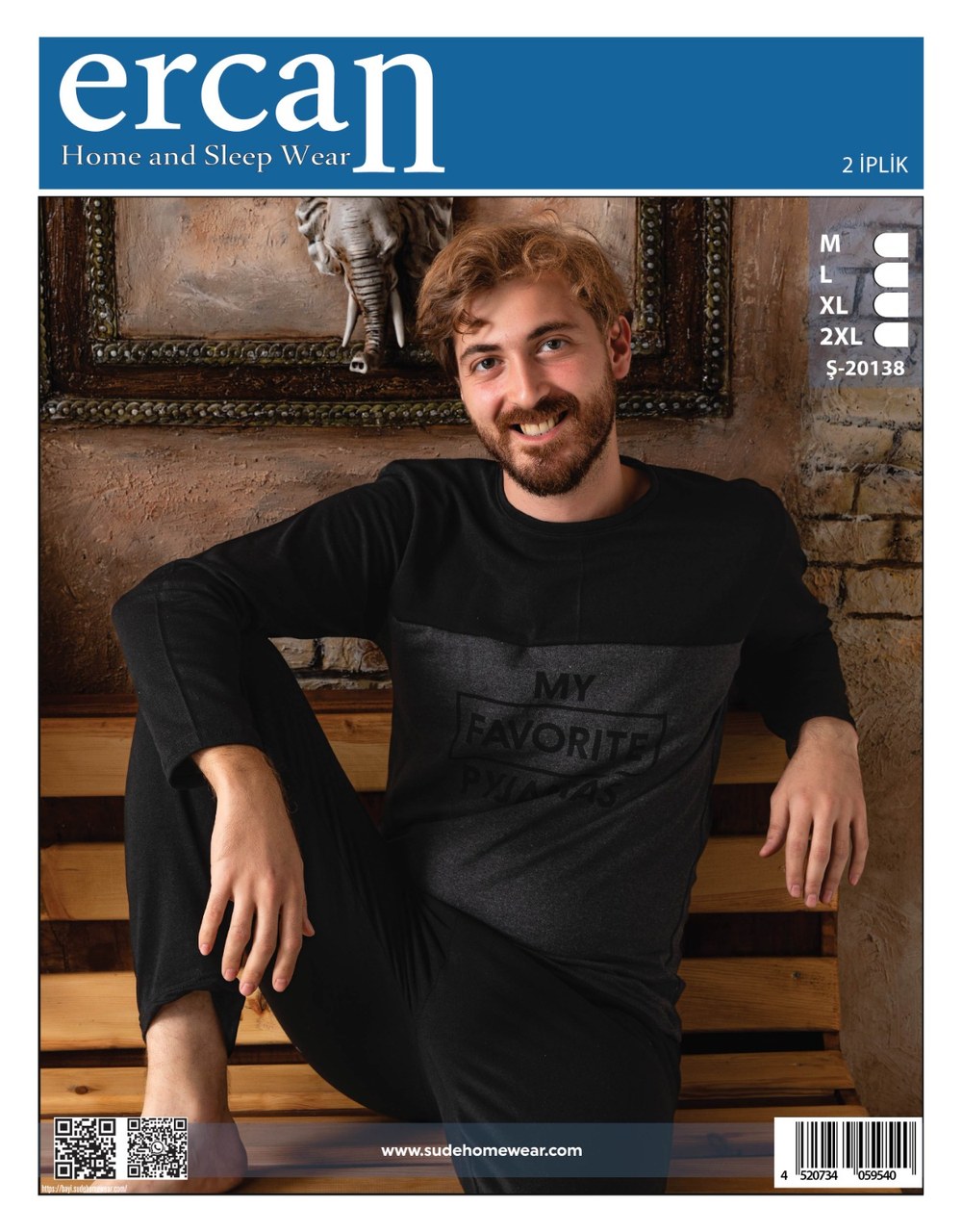 Ercan Ş-20138 Erkek 2'İPLİK Pijama Takım