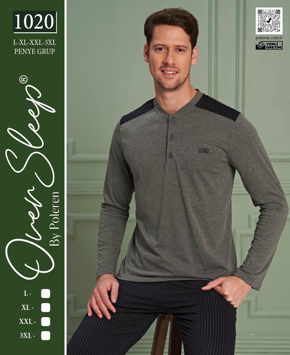 Over Sleep Erkek Poleren Battal Pijama Takım