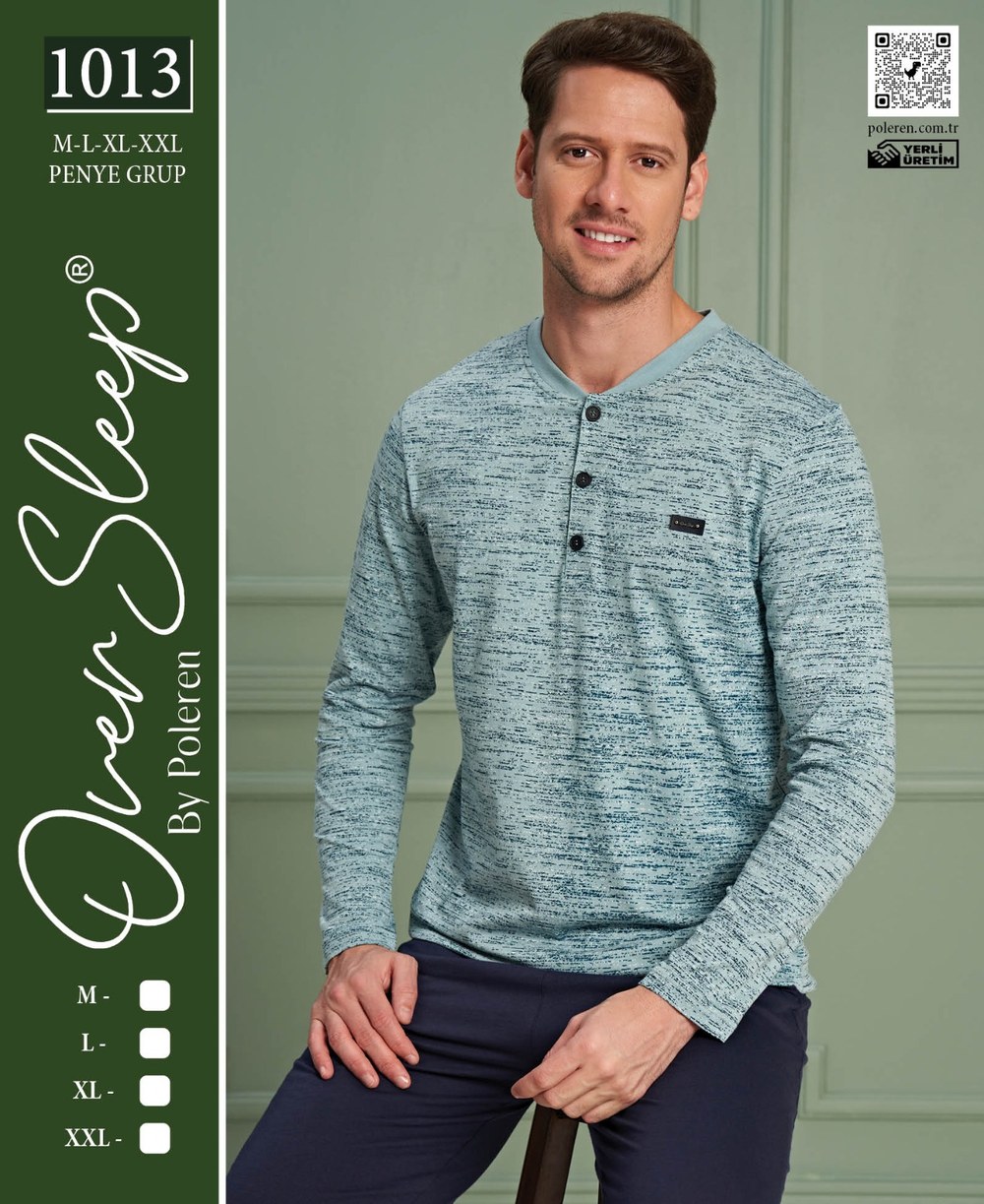 Over Sleep Erkek Poleren Açık Mavi Pijama Takım