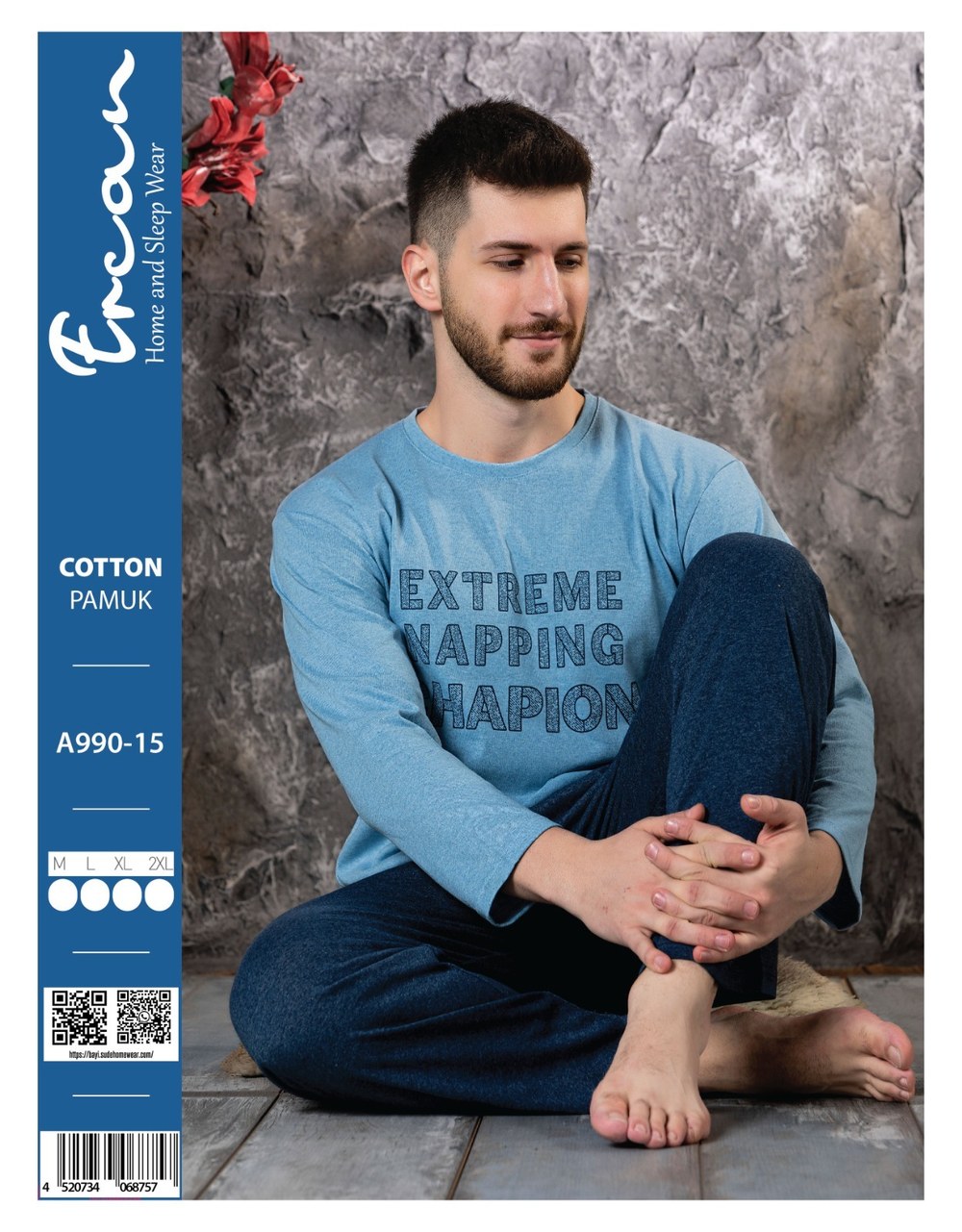 Ercan A-990-15 Erkek Suprem U.Kol Pj Takım