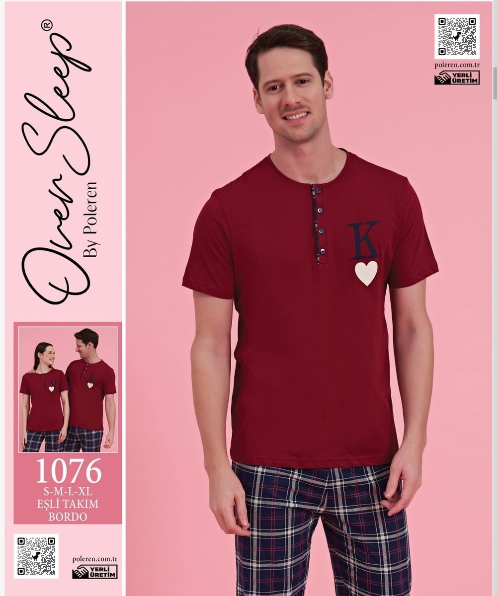 Over Sleep Erkek Poleren Pijama Takım