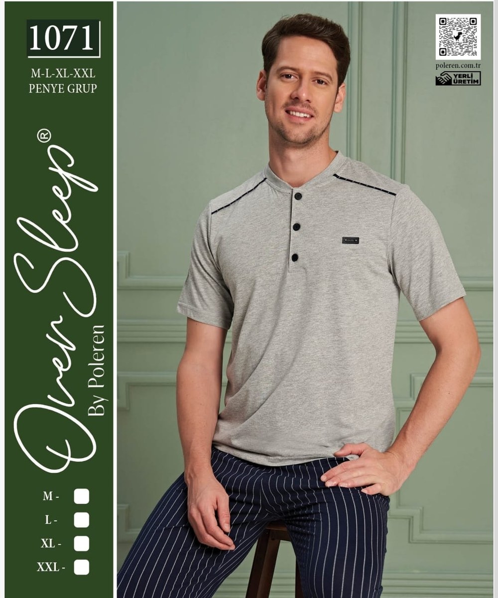 Over Sleep Erkek Poleren Pijama Takım