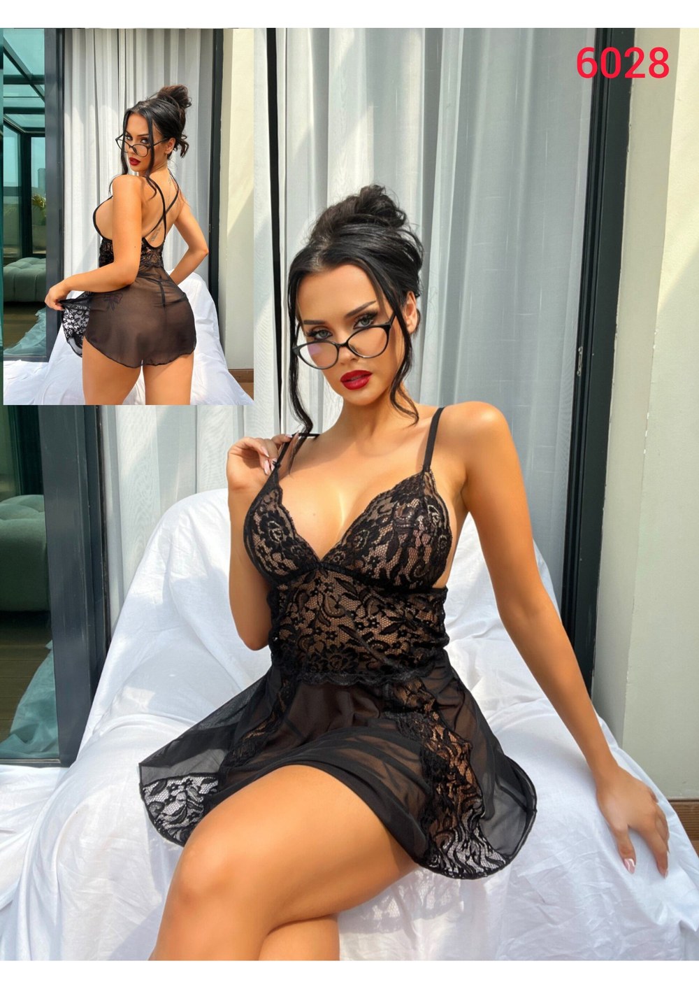 Beleng 6028 Siyah Fantazi Gecelık