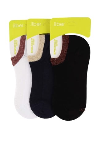 Jiber Bayan Sneaker Simli Çorap
