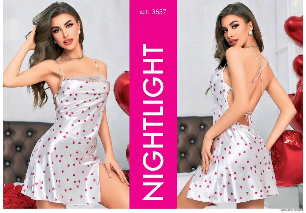 Nightlight 3657 Saten Gecelik