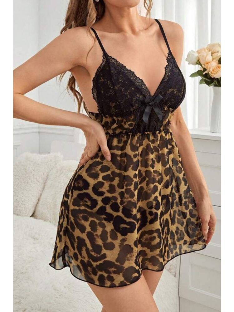 Night Light 3667 Leopar Desenli Fantazi Gecelik
