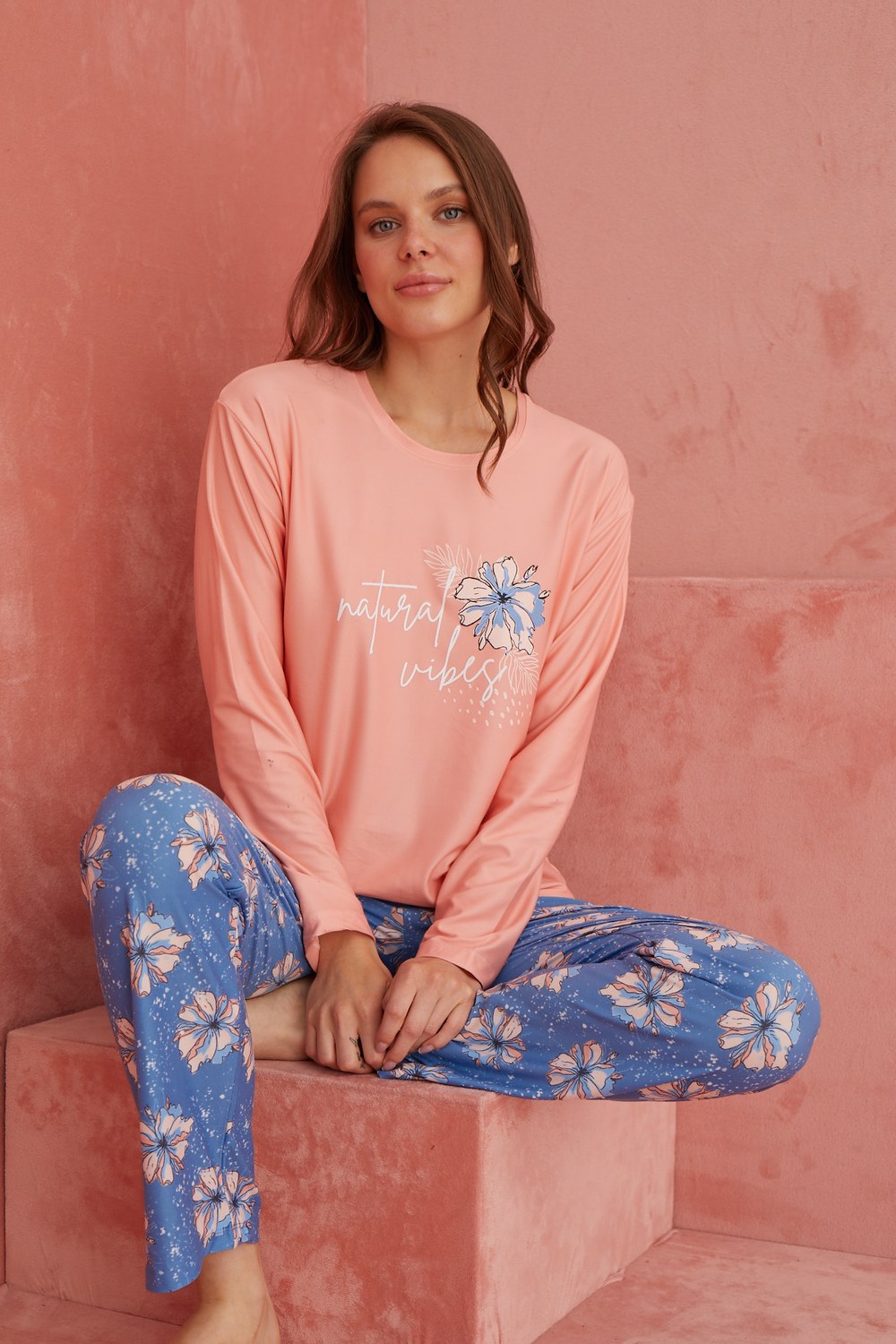 Elitol 1181-14 Marla Bayan Somon Pijama Takım