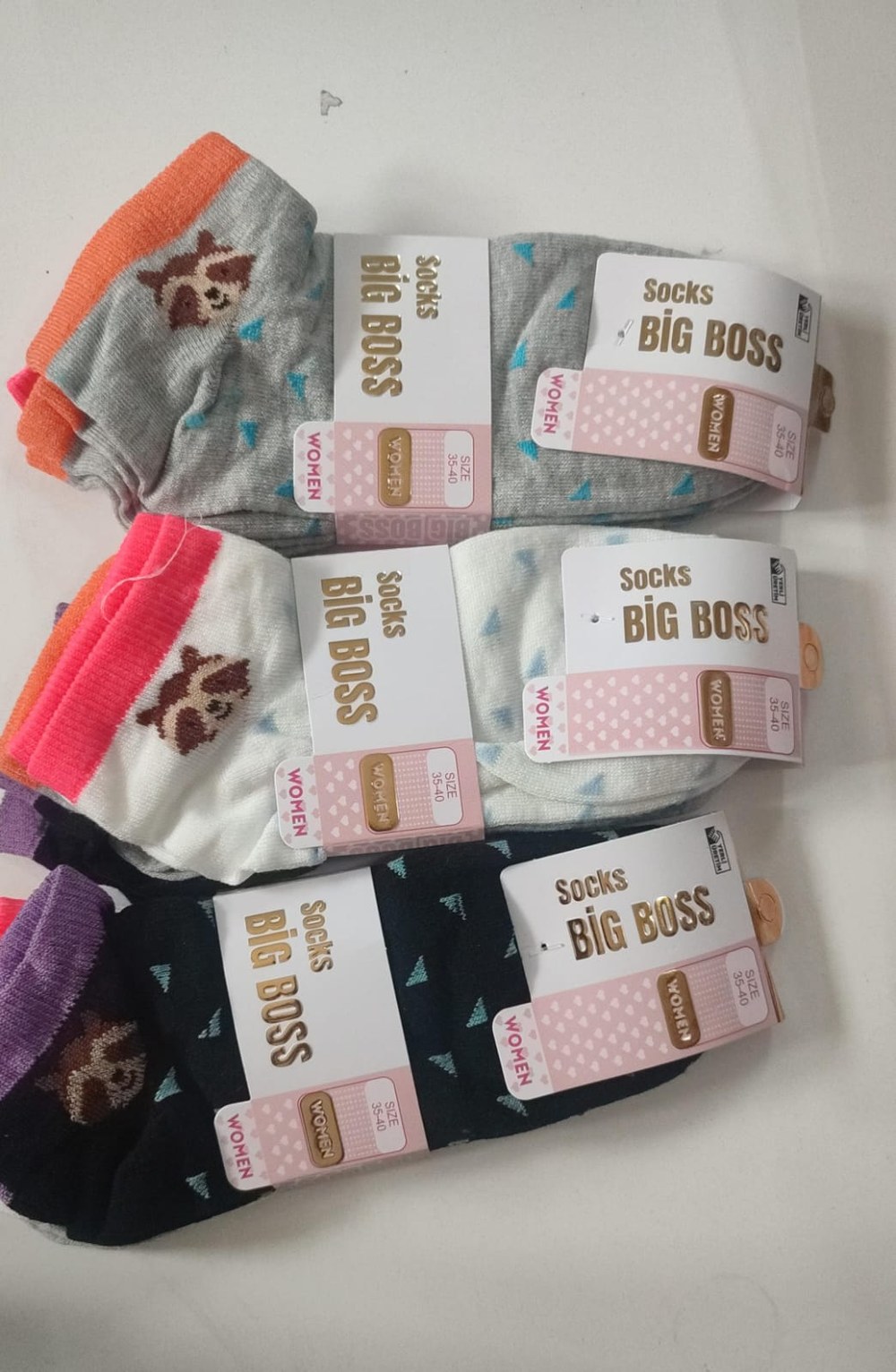 Big Boss Bayan 3'LÜ Kuşaklı Patik Çorap