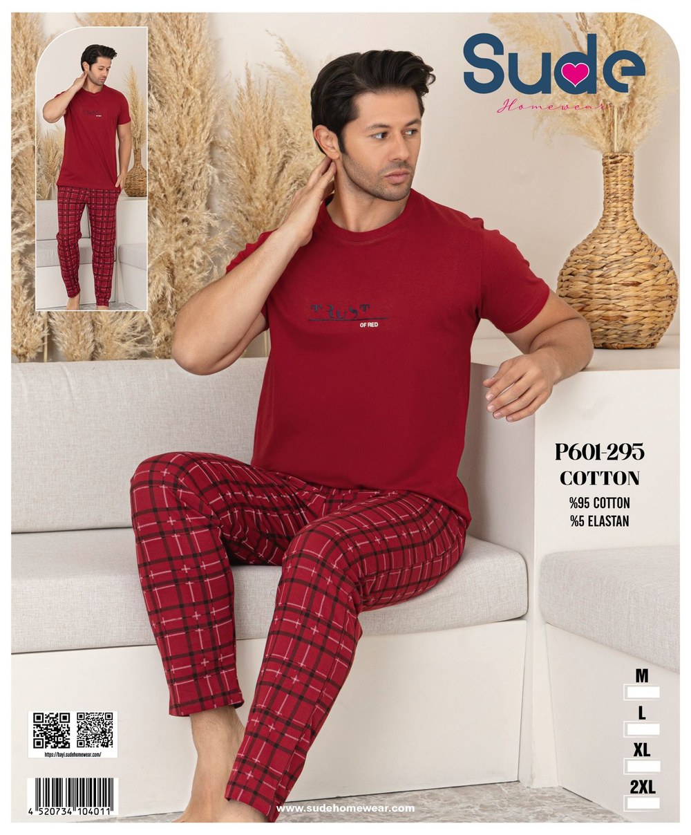 Sude P-601-295 Erkek Penye Süp.K.Kol Pijama Takım
