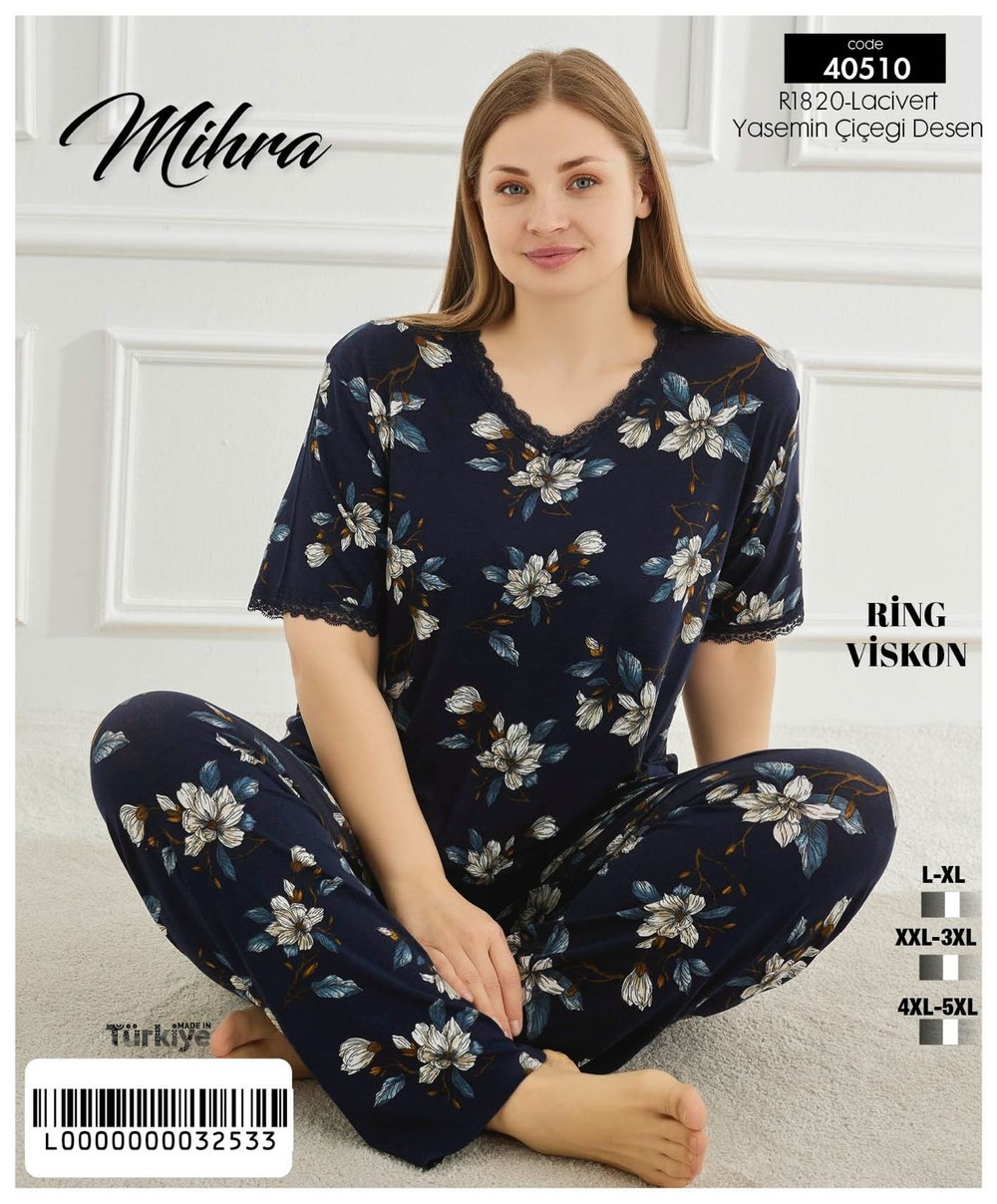 Arcan Milan 40510 Lacıvert Rıng Viskon Battal K.Kol Alt Uzun Dant Tkm