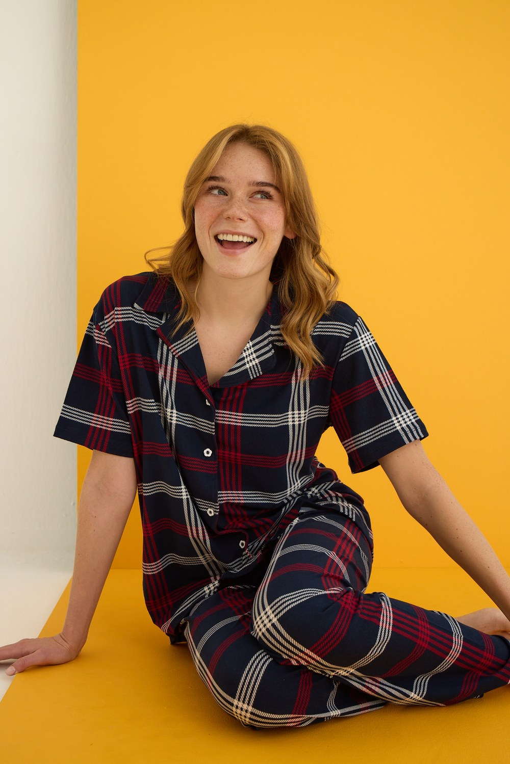 Eliz 7054-7 Bayan Bamboo Desenli Düğ.Pijama Takım