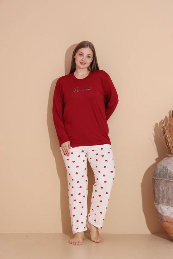 Boyraz 20715 Bayan Battal Milan Pijama Takım