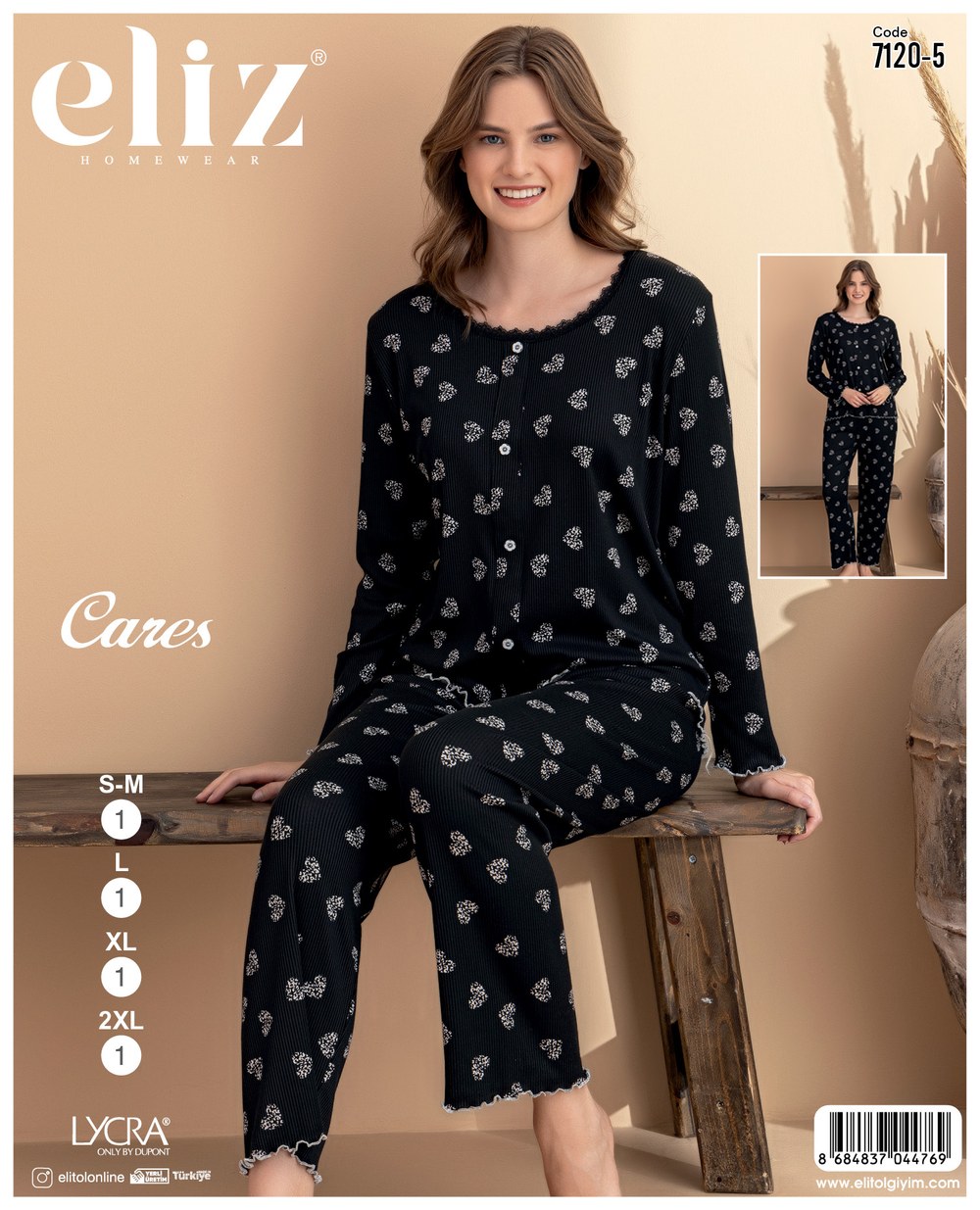 Eliz Bayan Cares Dantelli Pijama Takım